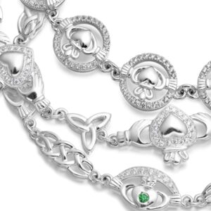 Silver Claddagh Bracelet