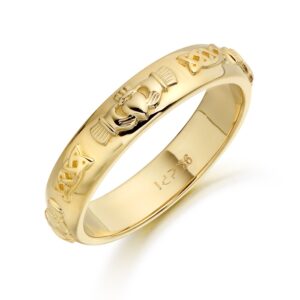 9ct Gold Claddagh Wedding Band-CL41