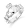 White Gold Gents Claddagh Ring - 136AW