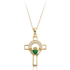 Gold Claddagh Cross-C125G