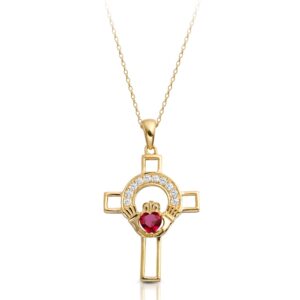 Gold Claddagh Cross-C125R