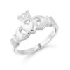 9ct Plain White Gold Ladies Claddagh Ring - CL6W