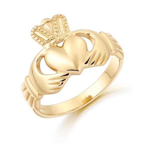 9ct Gold Claddagh Ring for Mens - CL7