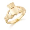 Plain 9ct Gold Claddagh Ring made in Ireland - CL20