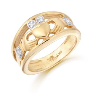 Ladies Gold Claddagh Ring-CL21