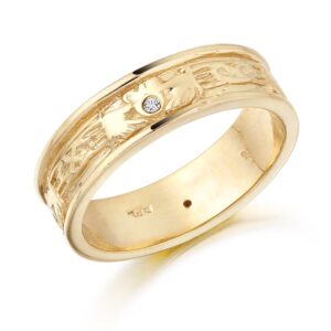 Claddagh Wedding Band-CL23