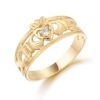 Claddagh Ring with Celtic Knot Design - CL26