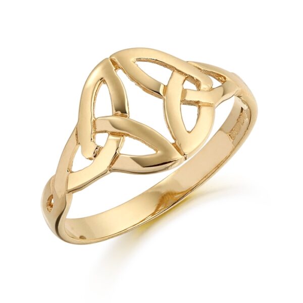 9ct Gold Ladies Celtic Ring - 3239 -