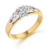 18ct Gold Diamond Celtic Engagement Ring - DPL498