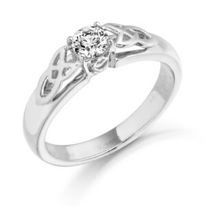 18ct Gold Diamond Celtic Ring-DPL498W
