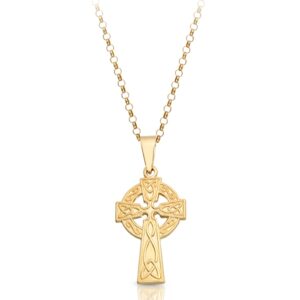 9ct Gold Celtic Cross - C08