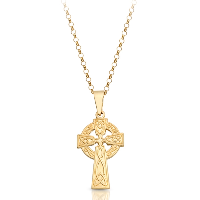 9K Gold Celtic Cross Pendant.