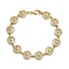 9ct Gold Claddagh Bracelet studded with Micro Pave CZ stone setting - CLB31