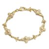 9ct Gold Claddagh Bracelet studded with Micro Pave CZ stone setting - CLB32