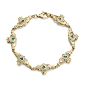 9ct Gold Claddagh Bracelet - CLB38