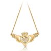 9ct Gold Claddagh Necklace Pendant symbolizing Love, Loyalty and Friendship - P038