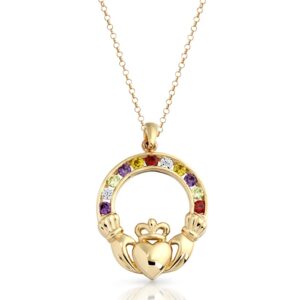 9ct Gold Claddagh Pendant-P014M