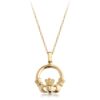 9ct Gold Claddagh Pendant perfect for both men and women - P04