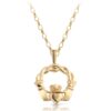 9ct Gold Claddagh Pendant perfect for both men and women - P132