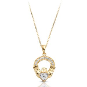 Gold Claddagh Pendant-P188