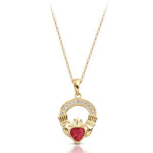 Gold Claddagh Pendant-P188R