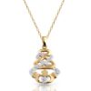 9ct Gold Claddagh Pendant with Celtic Knot Design and studded with Cubic Zirconia - P33CZ