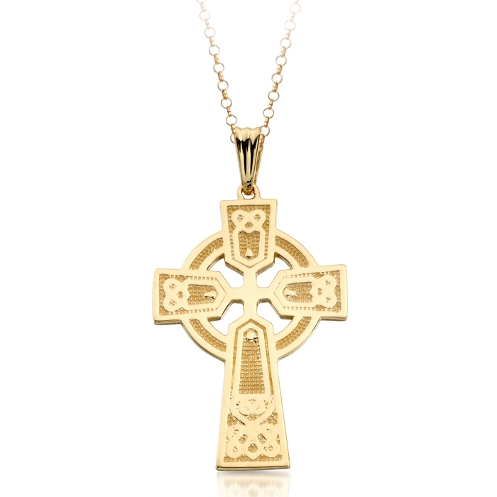 9ct Gold Celtic Cross Pendant. Stylish and sophisticated with intricate detailing.