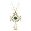 9ct Gold Celtic Cross Pendant studded with CZ.