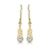 9K Gold CZ Celtic Earrings.