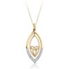 9ct Gold Trinity Knot Celtic Pendant set with Micro Pavé CZ Stone Setting - P020