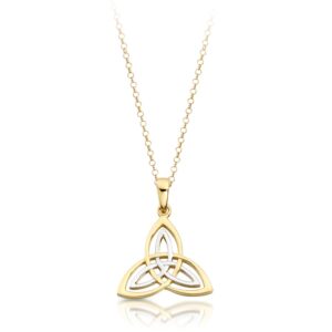 9ct Gold Trinity Knot Celtic Pendant makes an ideal Celtic & Irish gift for someone Irish in your life - P028