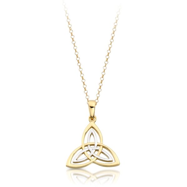 9ct Gold Trinity Knot Celtic Pendant makes an ideal Celtic & Irish gift for someone Irish in your life - P028