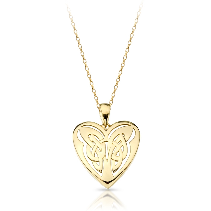 9ct Gold Heart Celtic Pendant - P029