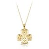 9ct Gold Shamrock Celtic Pendant - P032