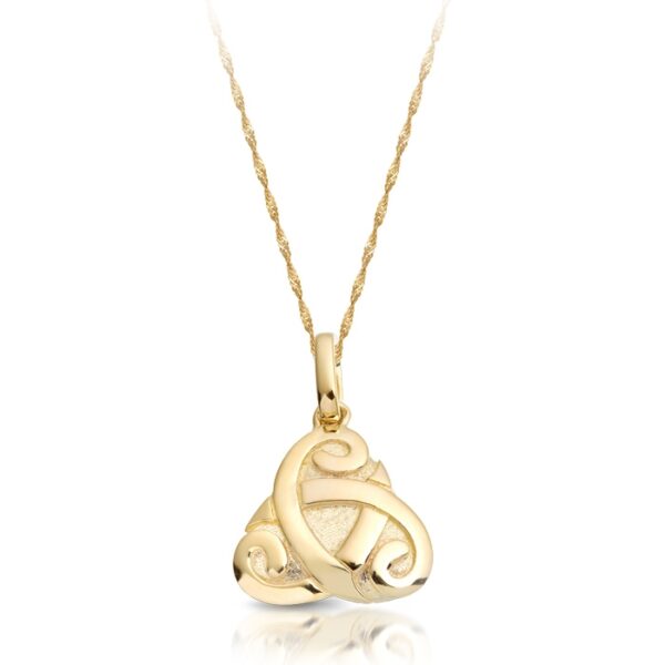 9ct Gold Celtic Pendant. Solid and Sturdy in design with embossed Celtic Pattern - P039