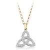 9ct Gold CZ Trinity Knot Celtic Pendant - P06