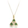 9ct Gold Celtic Pendant studded with CZ Emerald - P08G