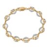 9ct Gold Claddagh Bracelet studded with CZ stone setting - CLB4CZ