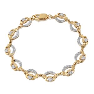 Gold Claddagh Bracelet - CLB4CZ