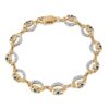 9ct Gold Claddagh Bracelet studded with CZ and synthetic Emerald - CLB4G