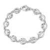 9ct White Gold Claddagh Bracelet crafted in Ireland - CLB4W