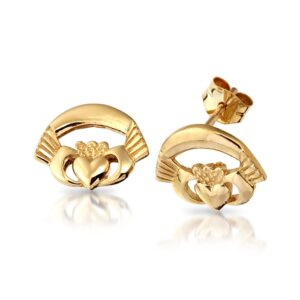 Gold Claddagh Earrings-CLE