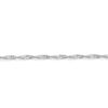 9ct White Gold Twisted Curb Chain - DISCO25W