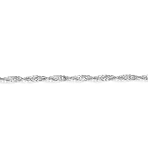 9ct White Gold Twisted Curb Chain - DISCO25W