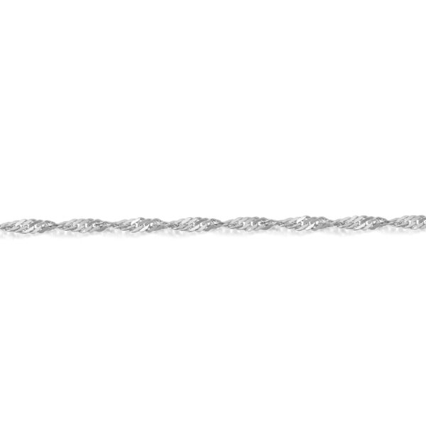 9ct White Gold Twisted Curb Chain - DISCO20W