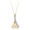 9ct Gold CZ Celtic Pendant studded with Micro Pavé Stone Setting - P010