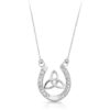 Silver Celtic Pendant with Trinity Knot in Horse Shoe Shape - SP016
