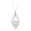 Silver Celtic Pendant with set with Micro Pavé CZ Stone Setting - SP020