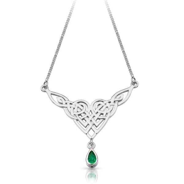 Silver Celtic Pendant Necklace incorporating traditional Celtic knots - SP035G