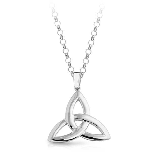 Silver Trinity Knot Pendant with soft Soft Curves - SP05